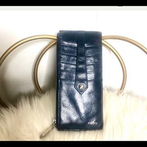 Hobo International Leather Navy Blue Wallet